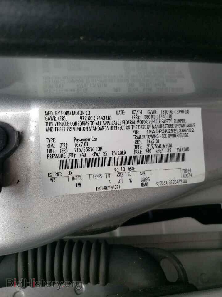 2014 FORD FOCUS - VIN: 1FADP3K28EL366152 - Photo 10