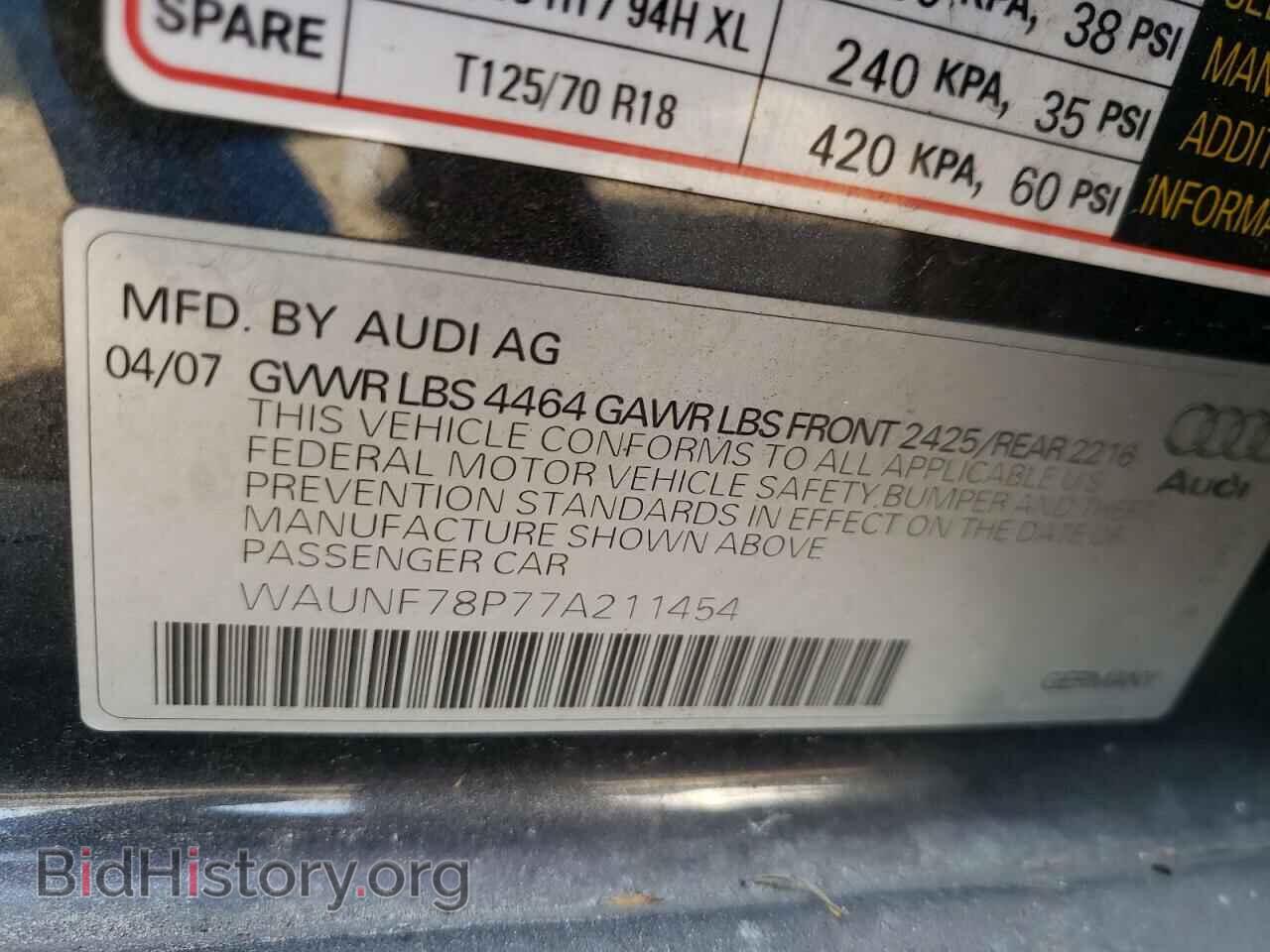 2007 AUDI A3 - VIN: WAUNF78P77A211454 - Фото 10