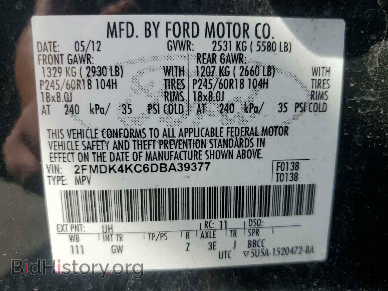 2013 FORD EDGE - VIN: 2FMDK4KC6DBA39377 - Photo 13