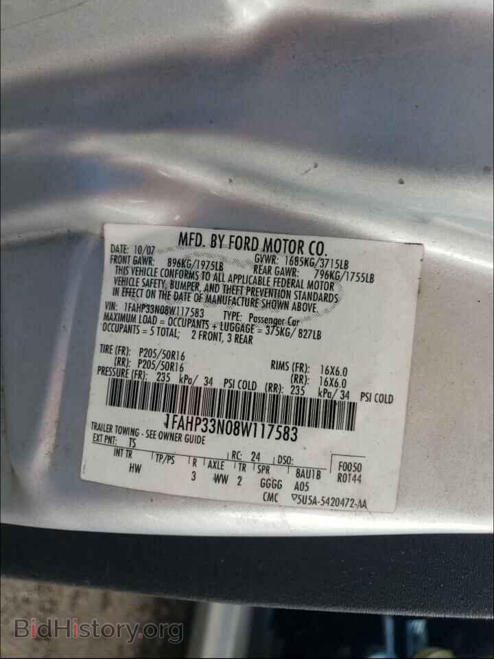 2008 FORD FOCUS - VIN: 1FAHP33N08W117583 - Фото 10