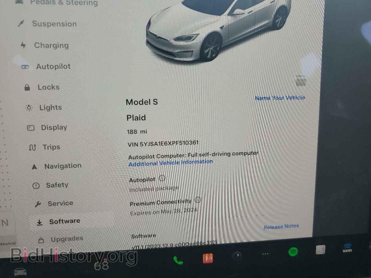 2023 TESLA MODEL S - VIN: 5YJSA1E6XPF510361 - Фото 9