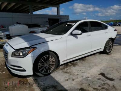 2015 Hyundai GENESIS 3.8L, белый — VIN KMHGN4JE2FU082439, Copart
