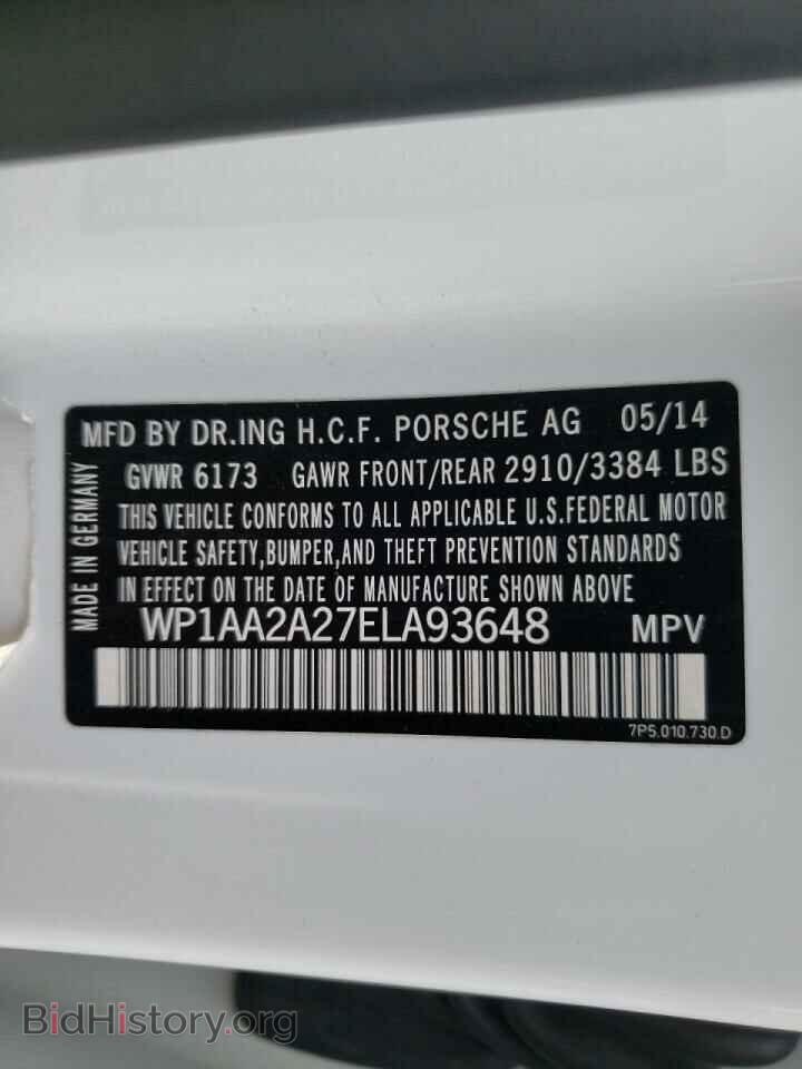 2014 PORSCHE CAYENNE - VIN: WP1AA2A27ELA93648 - Фото 10