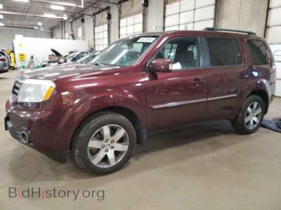2014 Honda PILOT Touring, burgundy — VIN 5FNYF4H95EB052342, Copart