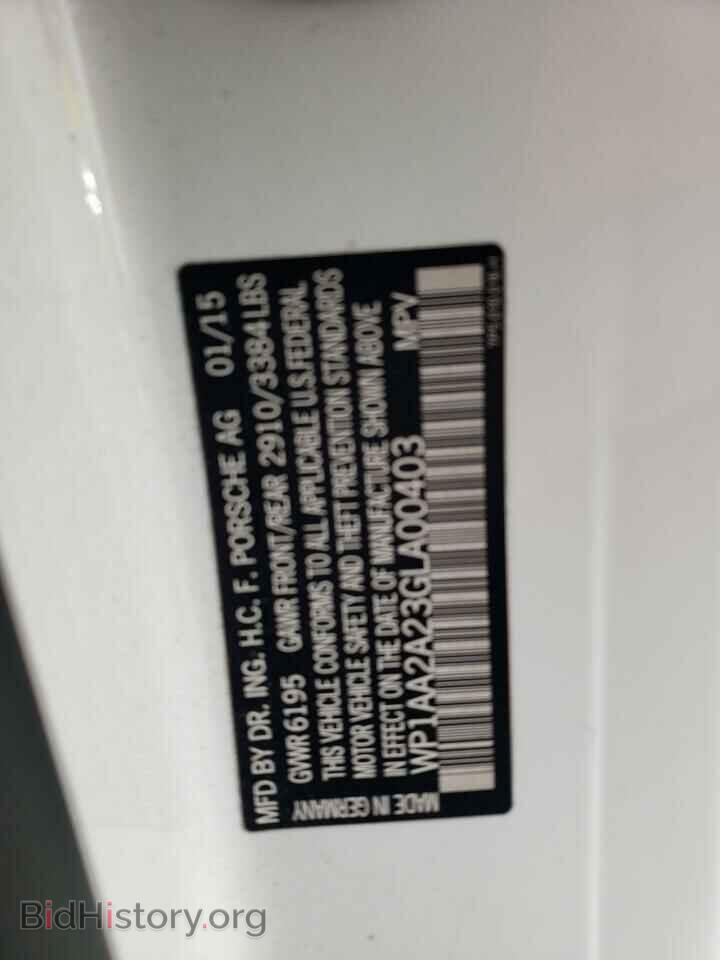 2016 PORSCHE CAYENNE - VIN: WP1AA2A23GLA00403 - Фото 12
