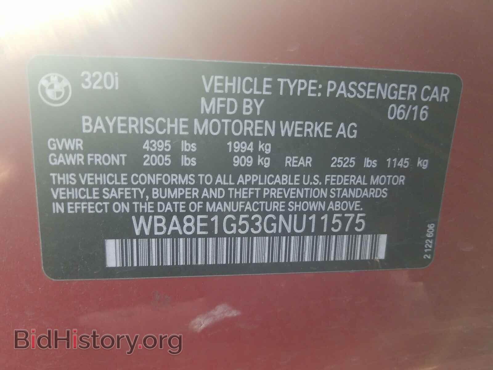 2016 BMW 3 SERIES - VIN: WBA8E1G53GNU11575 - Фото 10