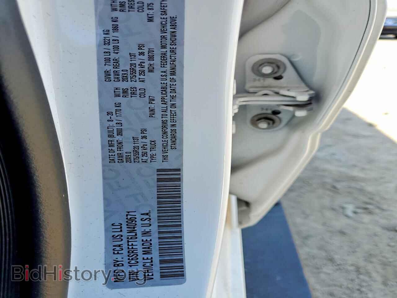 2020 RAM 1500 - VIN: 1C6SRFFT6LN409671 - Фото 12