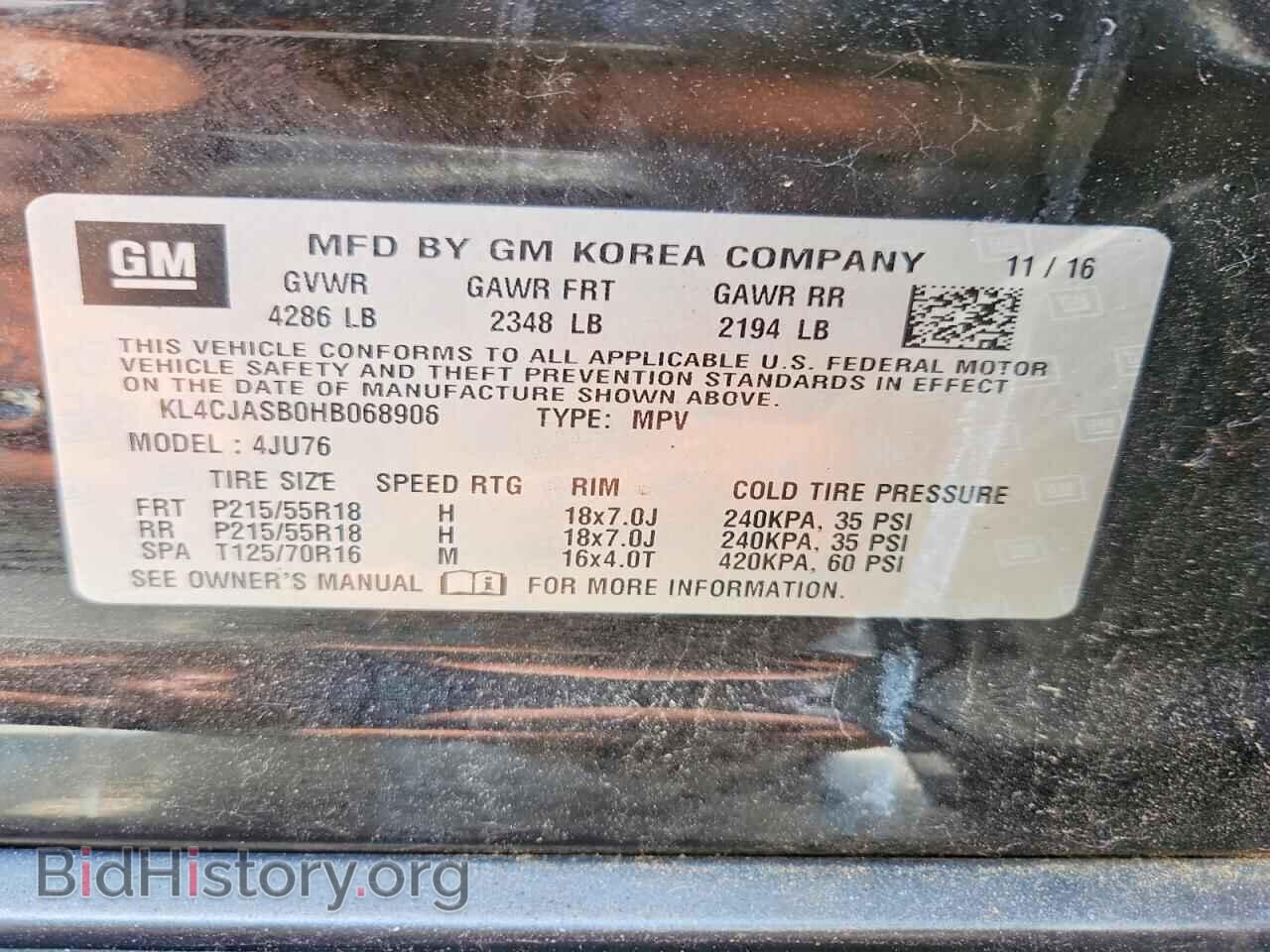 2017 BUICK ENCORE - VIN: KL4CJASB0HB068906 - Photo 13