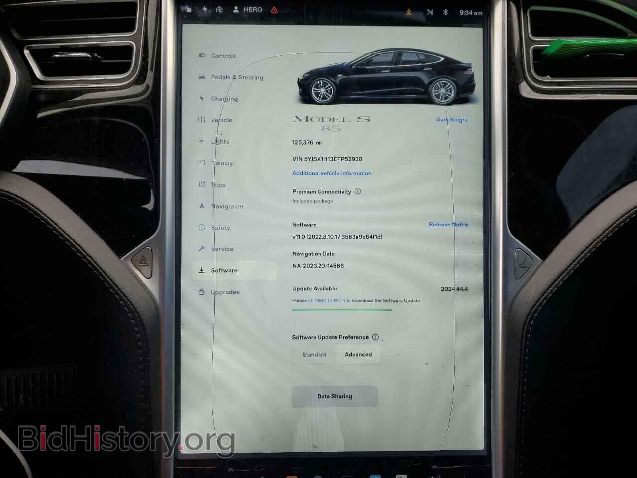 2014 TESLA MODEL S - VIN: 5YJSA1H13EFP52938 - Фото 9