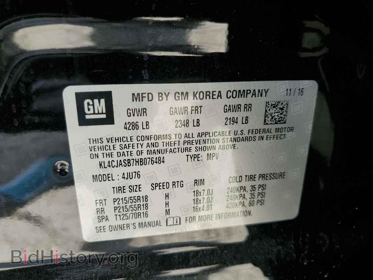 2017 BUICK ENCORE - VIN: KL4CJASB7HB076484 - Фото 10