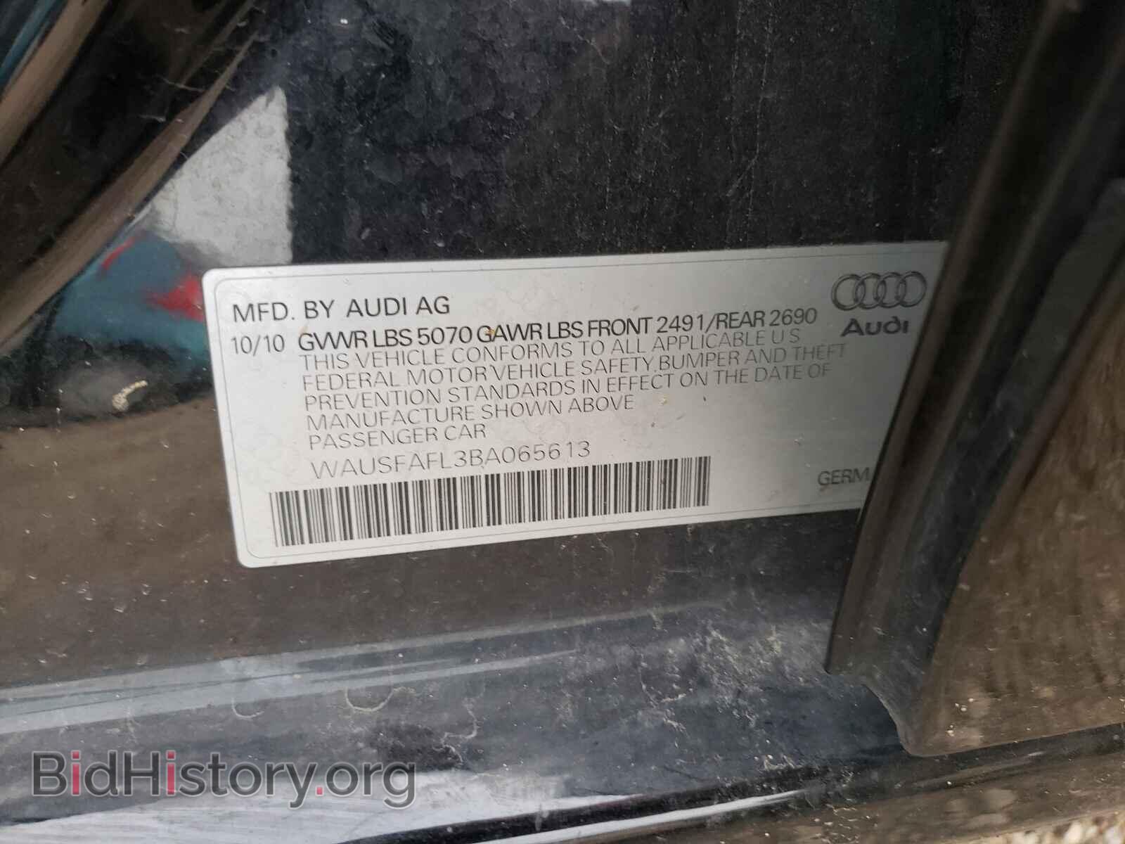 2011 AUDI A4 - VIN: WAUSFAFL3BA065613 - Photo 10