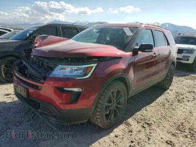 2018 Ford EXPLORER XLT, red — VIN 1FM5K8D83JGB55984, Copart