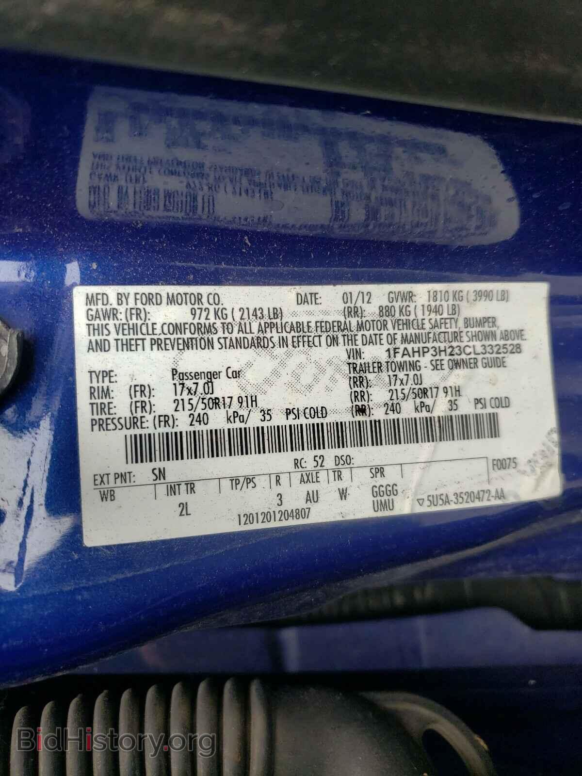 2012 FORD FOCUS - VIN: 1FAHP3H23CL332528 - Photo 10
