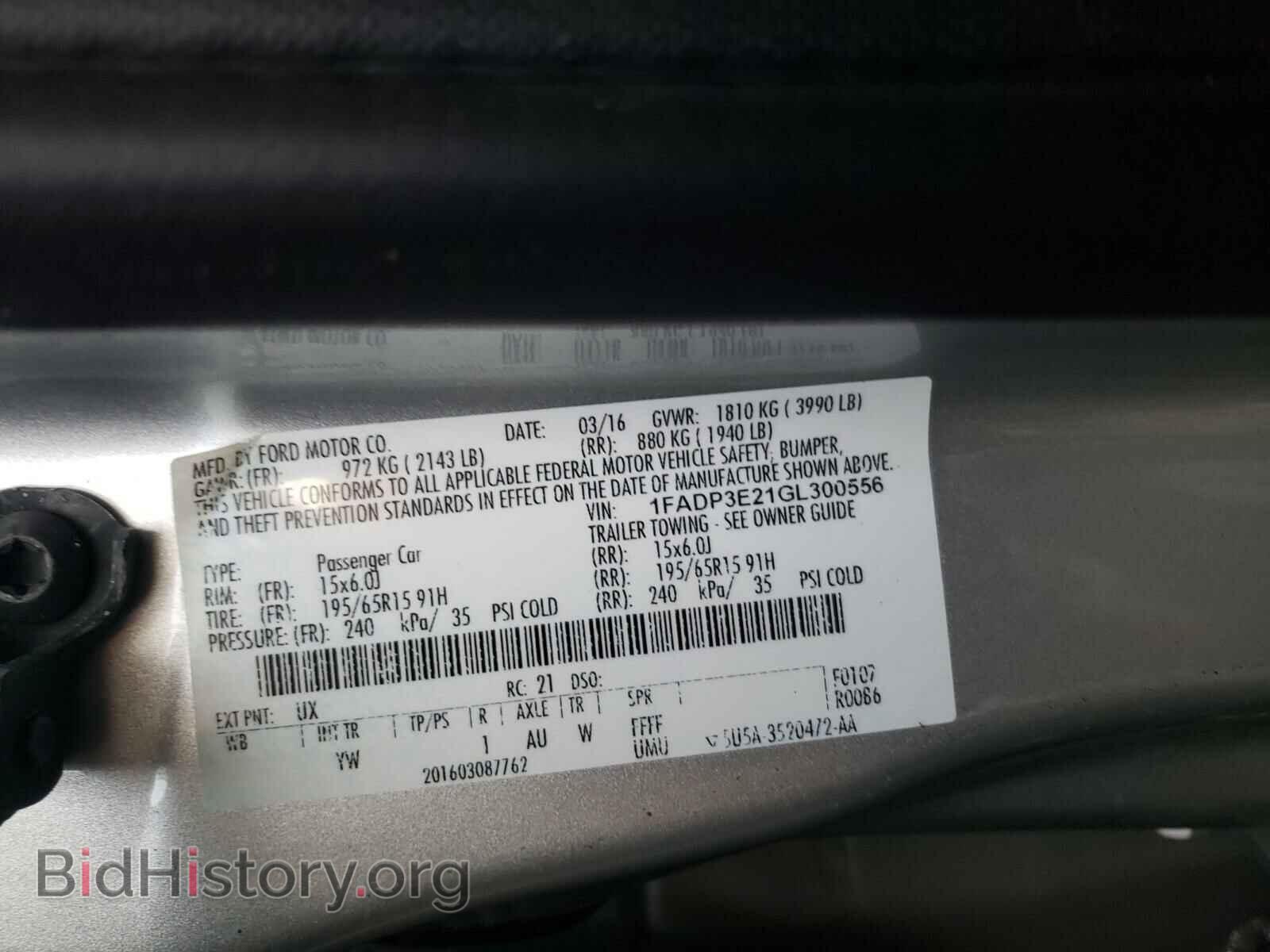 2016 FORD FOCUS - VIN: 1FADP3E21GL300556 - Photo 10