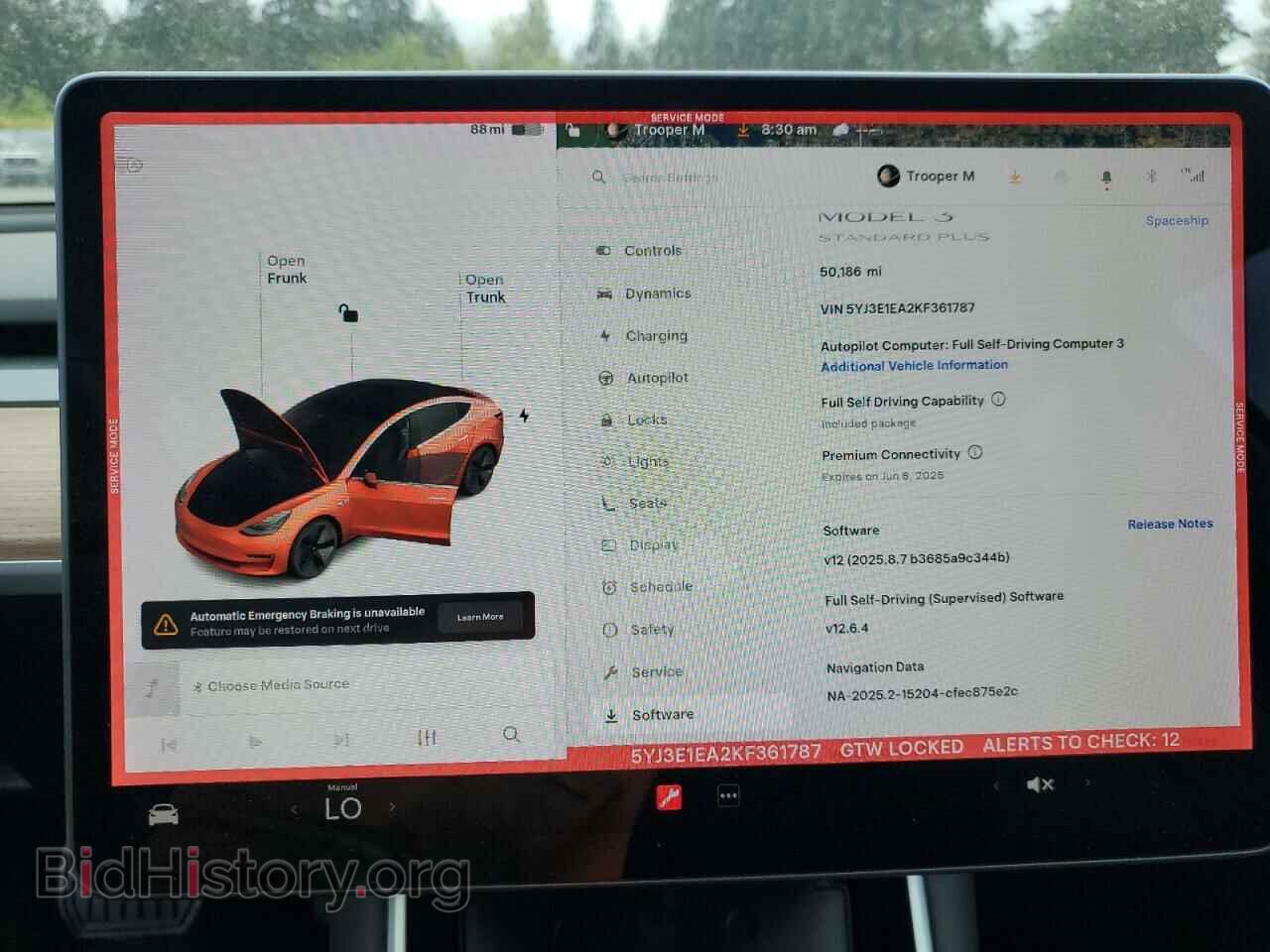 2019 TESLA MODEL 3 - VIN: 5YJ3E1EA2KF361787 - Фото 9