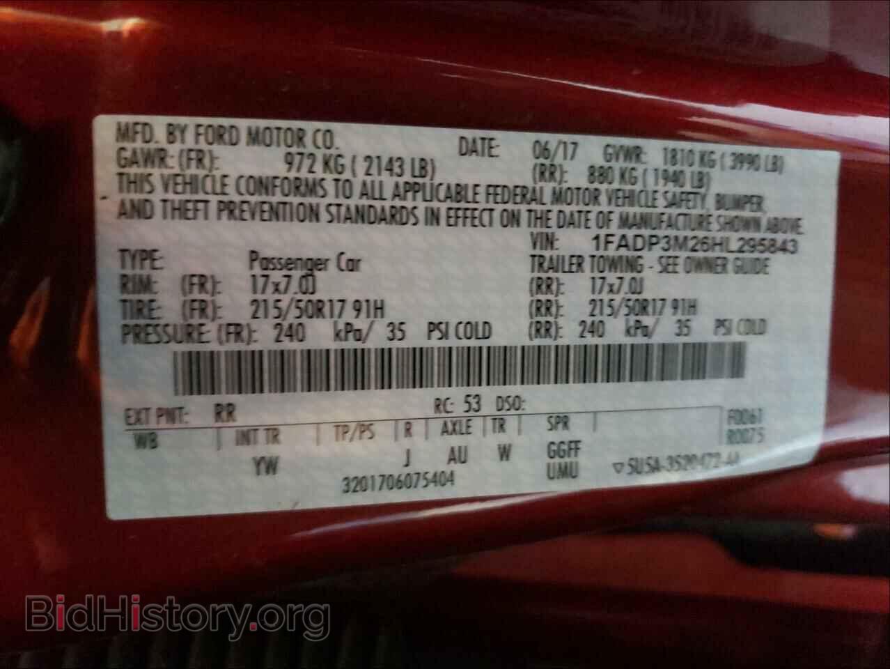 2017 FORD FOCUS - VIN: 1FADP3M26HL295843 - Фото 10