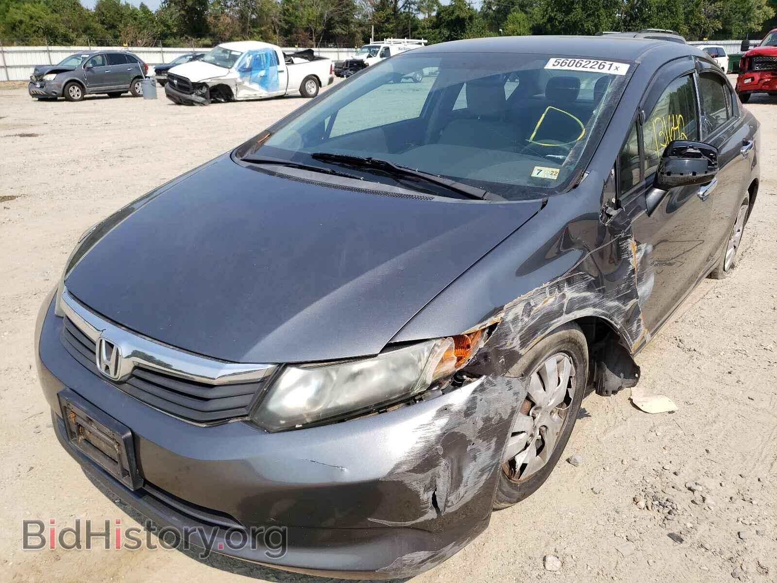 2012 HONDA CIVIC - VIN: 2HGFB2F5XCH307096 - Фото 2
