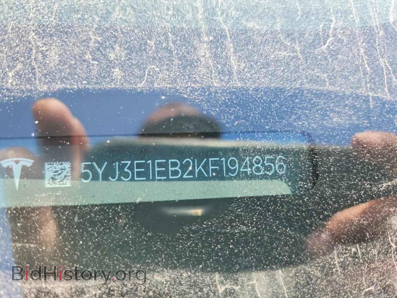2019 TESLA MODEL 3 - VIN: 5YJ3E1EB2KF194856 - Фото 12