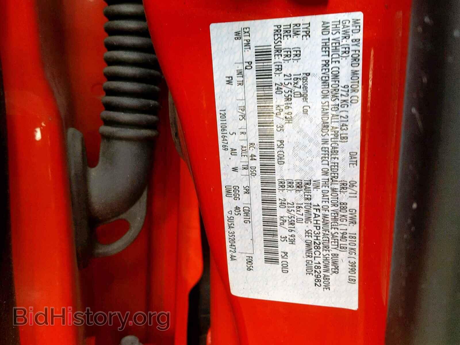 2012 FORD FOCUS - VIN: 1FAHP3H28CL182982 - Фото 10