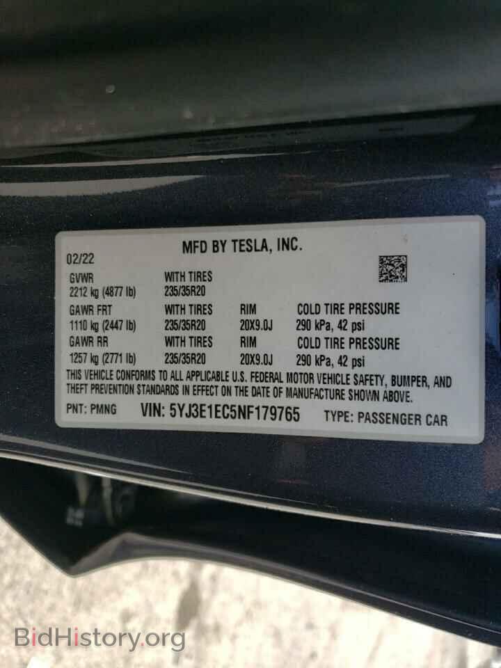 2022 TESLA MODEL 3 - VIN: 5YJ3E1EC5NF179765 - Photo 10