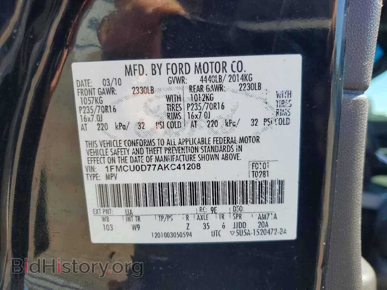2010 FORD ESCAPE - VIN: 1FMCU0D77AKC41208 - Фото 13
