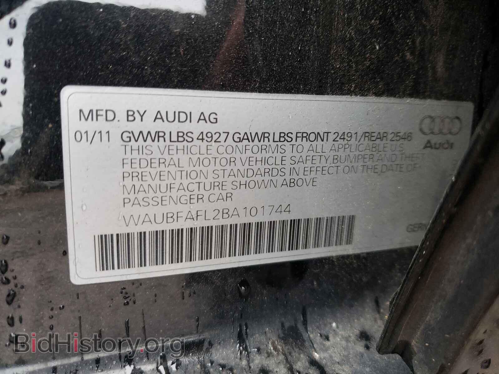 2011 AUDI A4 - VIN: WAUBFAFL2BA101744 - Photo 10