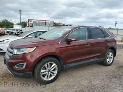 2015 Ford EDGE SEL, red — VIN 2FMTK4J92FBB11759, Copart