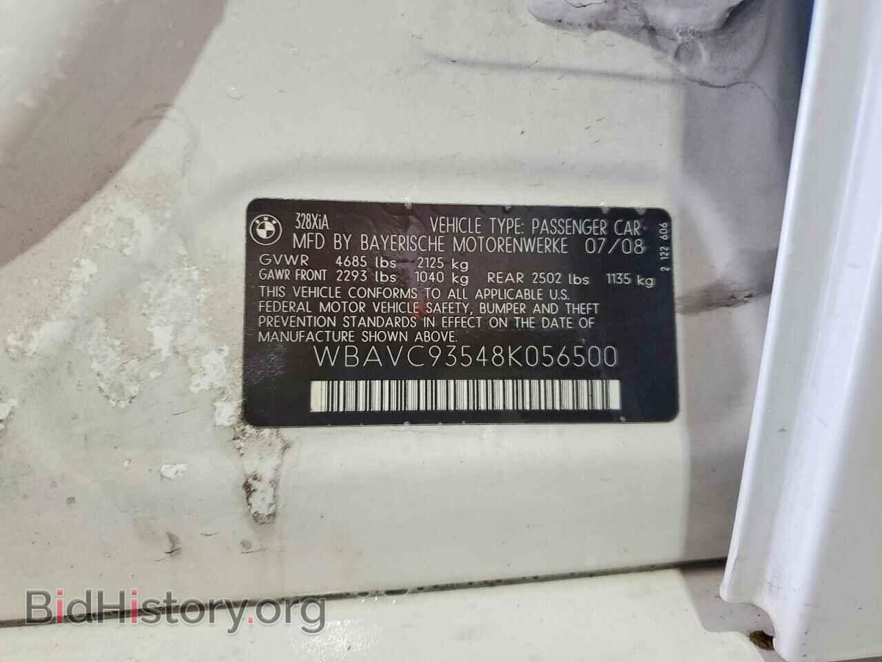 2008 BMW 3 SERIES - VIN: WBAVC93548K056500 - Фото 12
