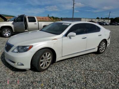 2008 Lexus LS460 460, white — VIN JTHBL46F485063215, Copart