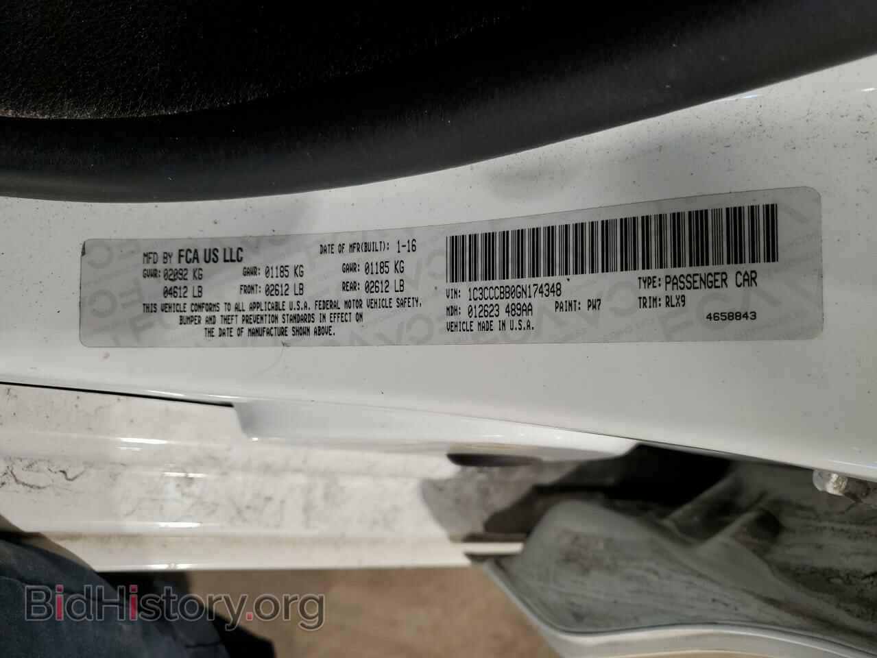 2016 CHRYSLER 200 - VIN: 1C3CCCBB0GN174348 - Фото 12