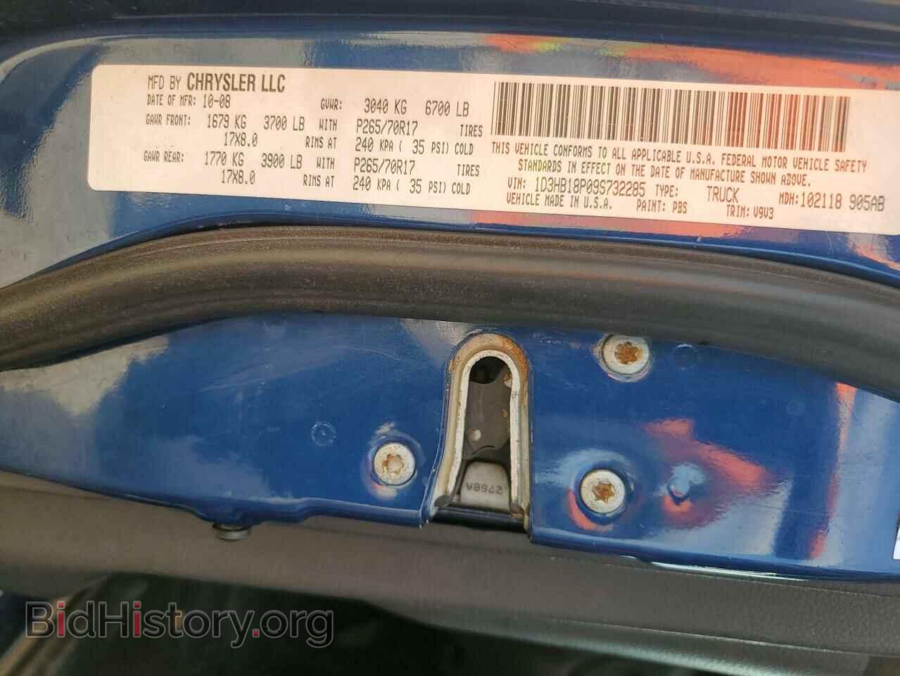 2009 DODGE RAM 1500 - VIN: 1D3HB18P09S732285 - Фото 10