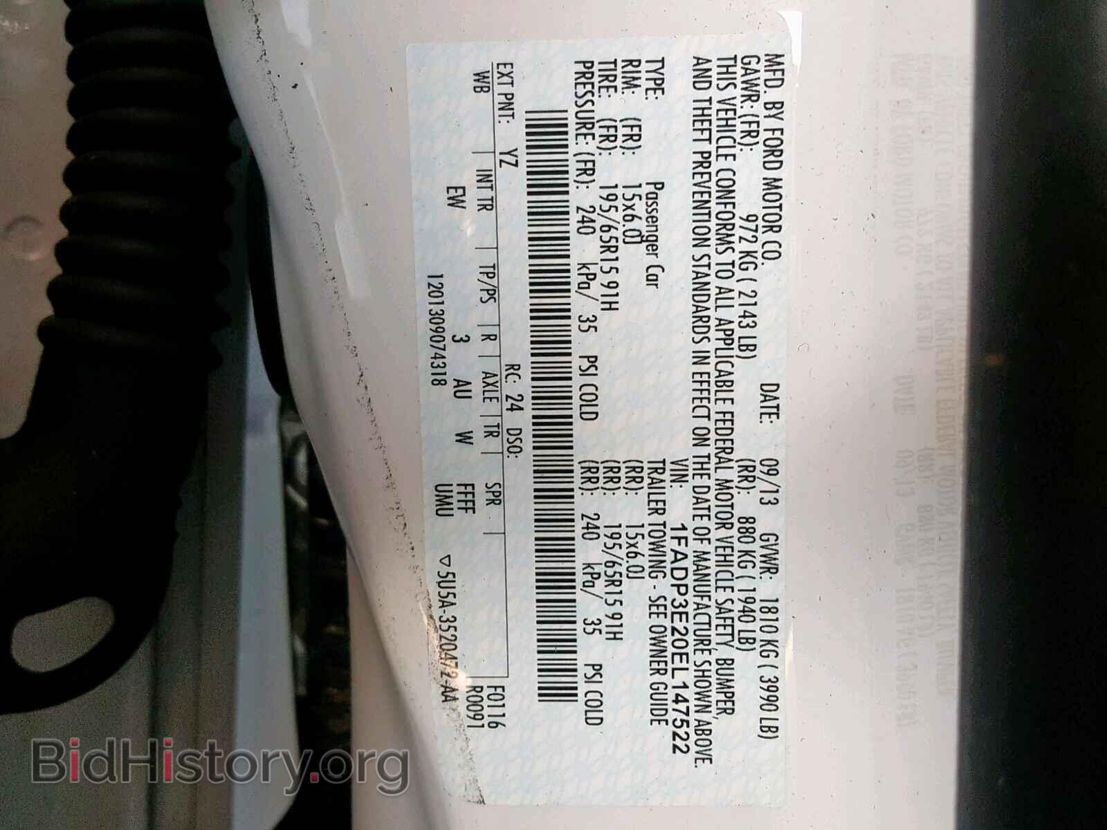 2014 FORD FOCUS - VIN: 1FADP3E20EL147522 - Photo 10
