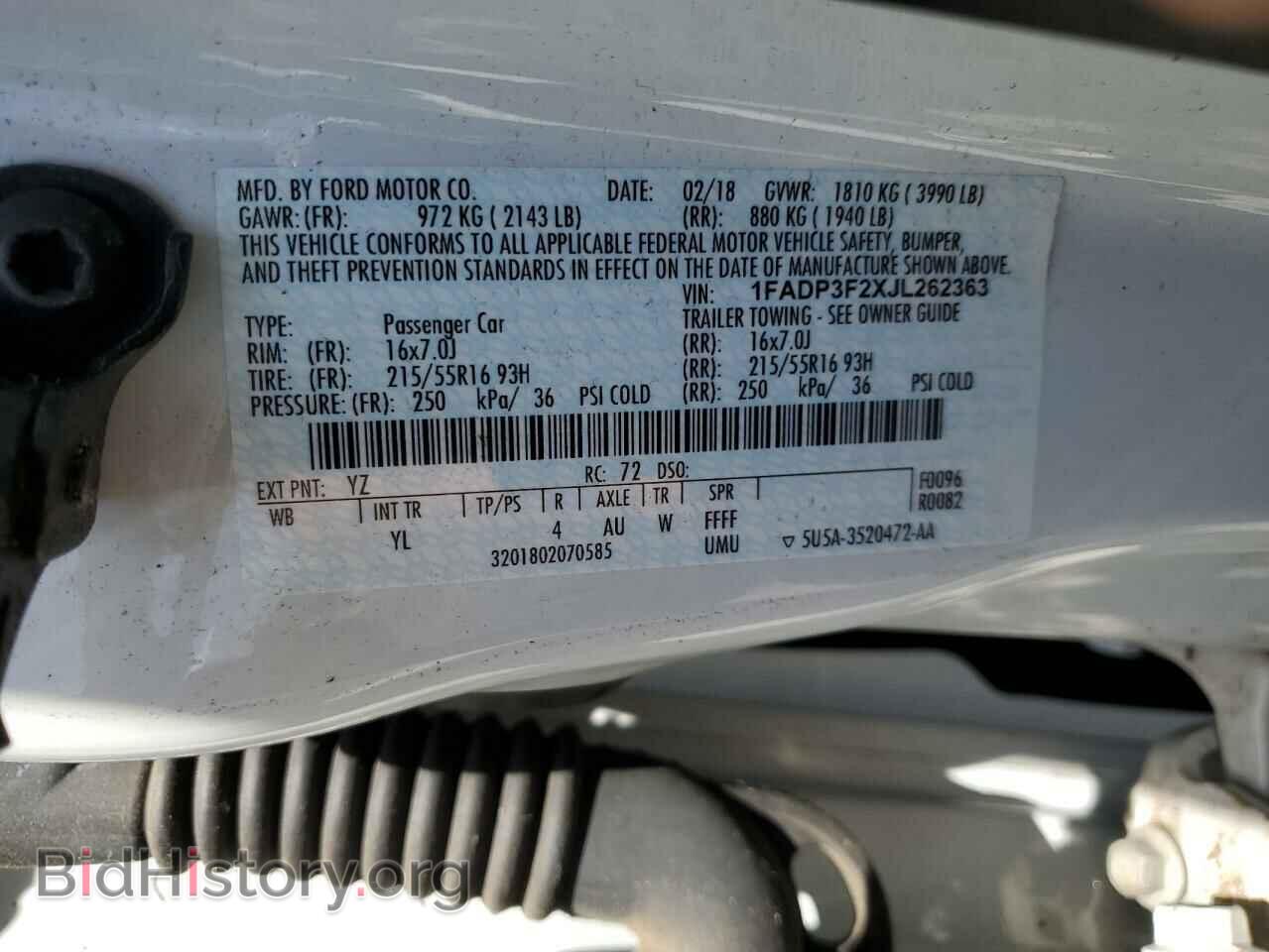 2018 FORD FOCUS - VIN: 1FADP3F2XJL262363 - Фото 12