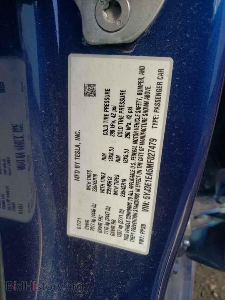 2021 TESLA MODEL 3 - VIN: 5YJ3E1EA5MF027479 - Photo 12