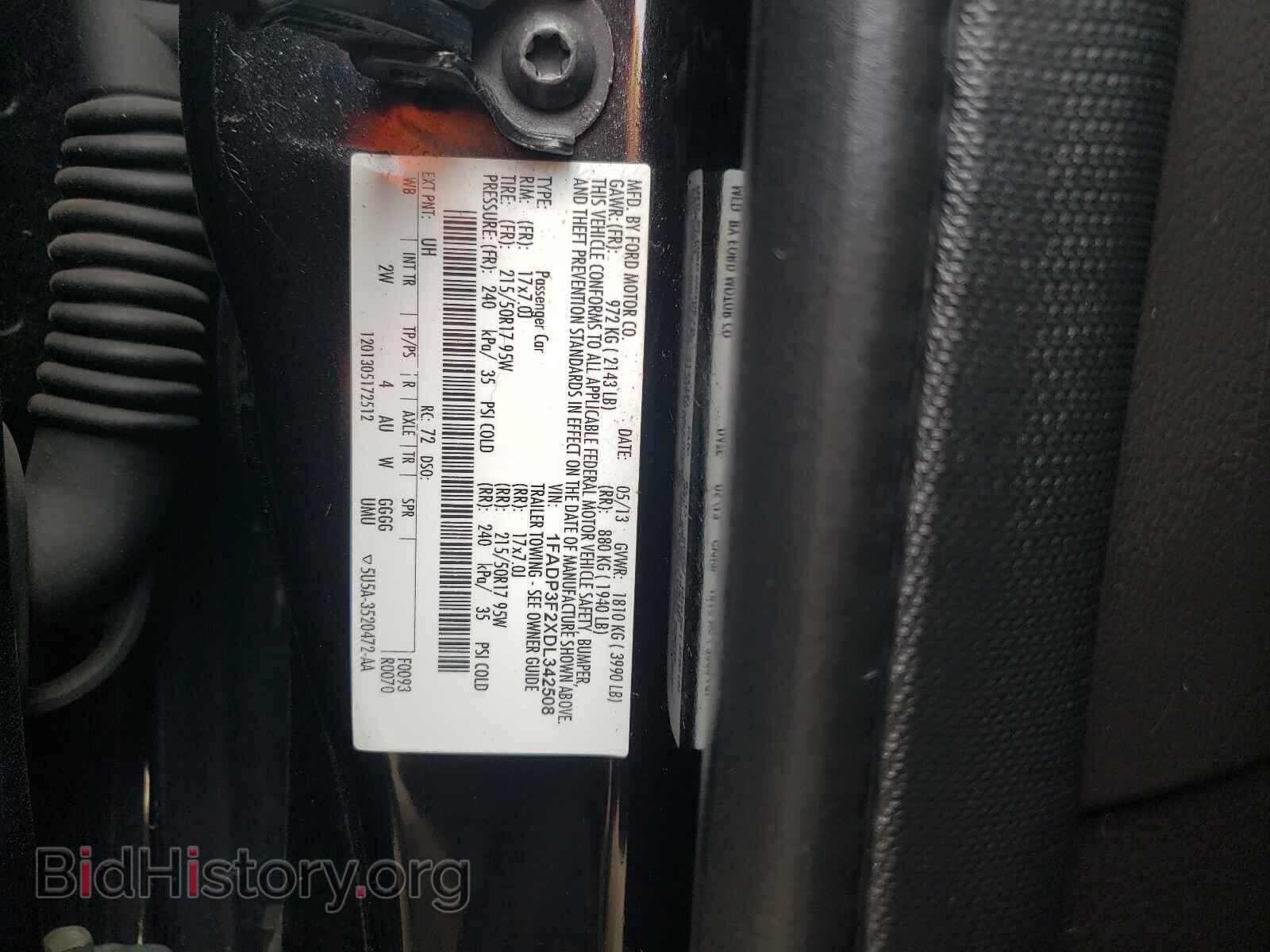 2013 FORD FOCUS - VIN: 1FADP3F2XDL342508 - Фото 10