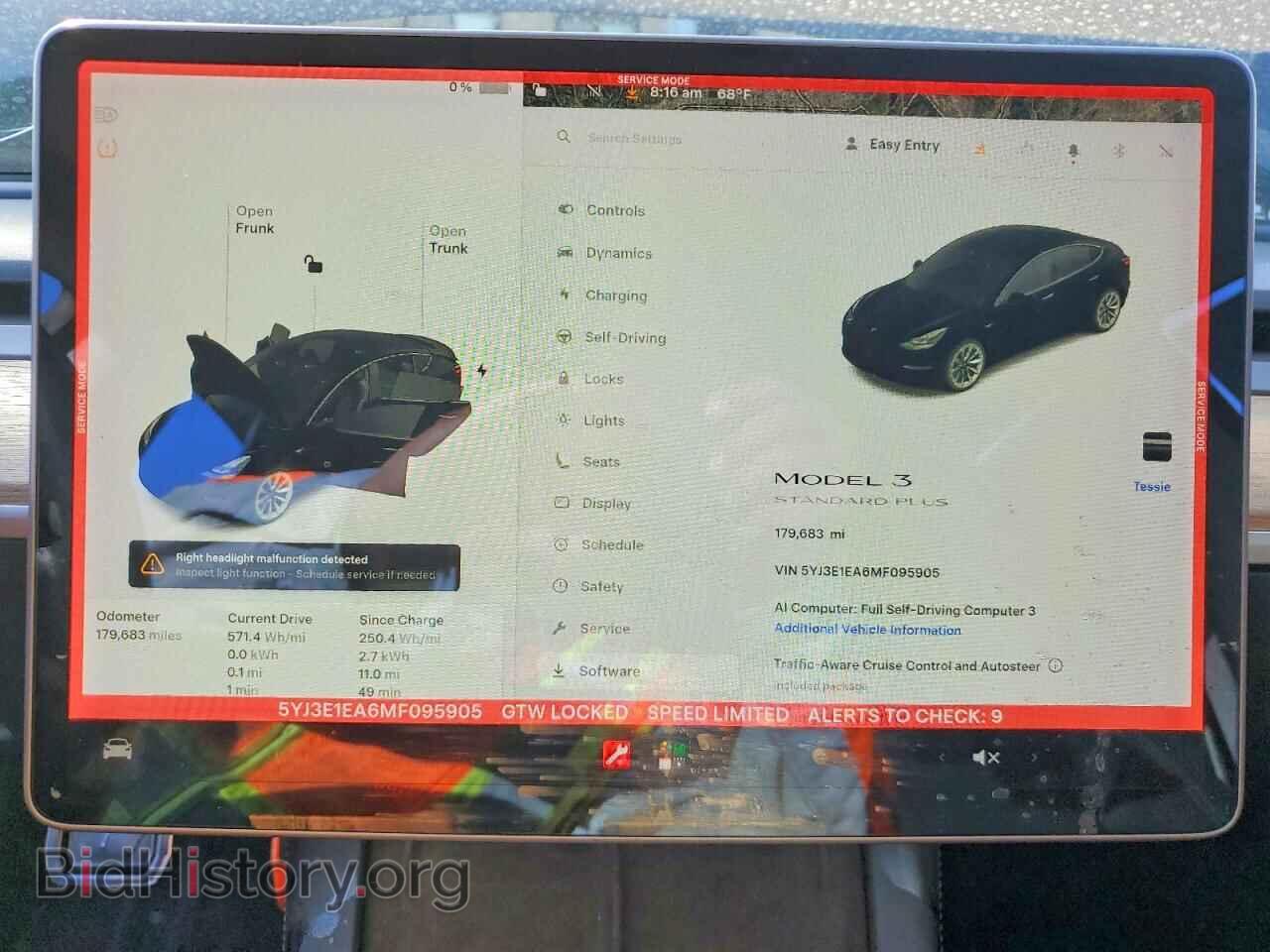 2021 TESLA MODEL 3 - VIN: 5YJ3E1EA6MF095905 - Фото 9