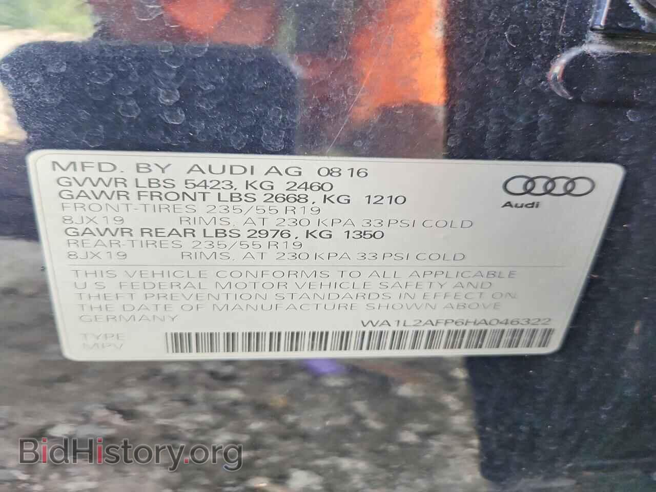 2017 AUDI Q5 - VIN: WA1L2AFP6HA046322 - Photo 13