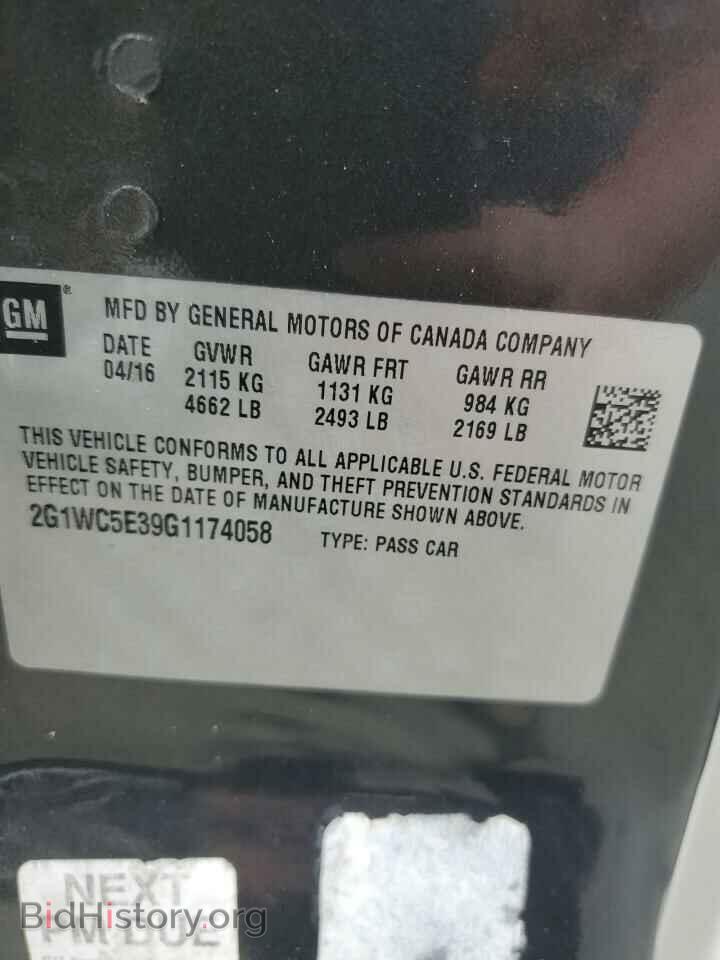 2016 CHEVROLET IMPALA - VIN: 2G1WC5E39G1174058 - Фото 12