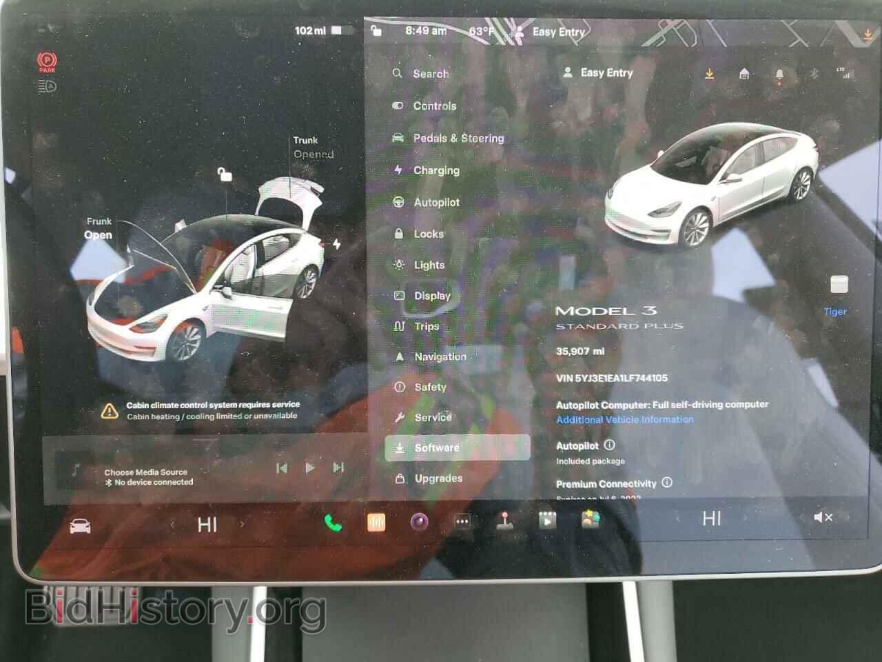 2020 TESLA MODEL 3 - VIN: 5YJ3E1EA1LF744105 - Photo 9
