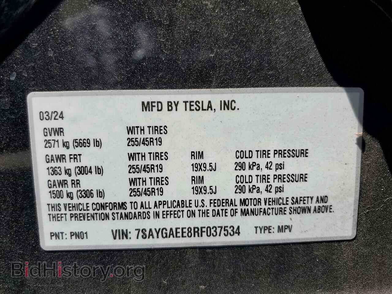 2024 TESLA MODEL Y - VIN: 7SAYGAEE8RF037534 - Фото 14