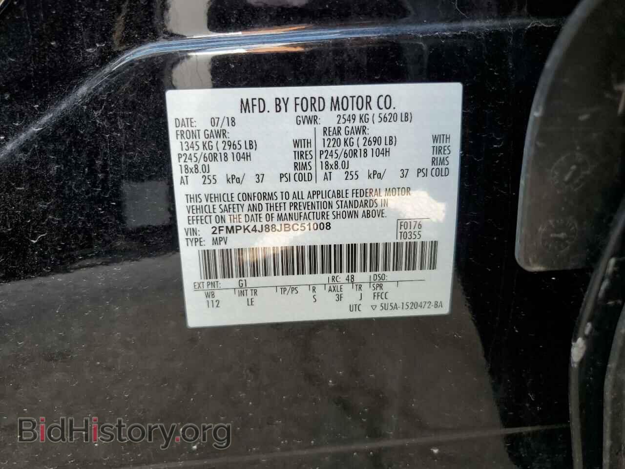 2018 FORD EDGE - VIN: 2FMPK4J88JBC51008 - Photo 10