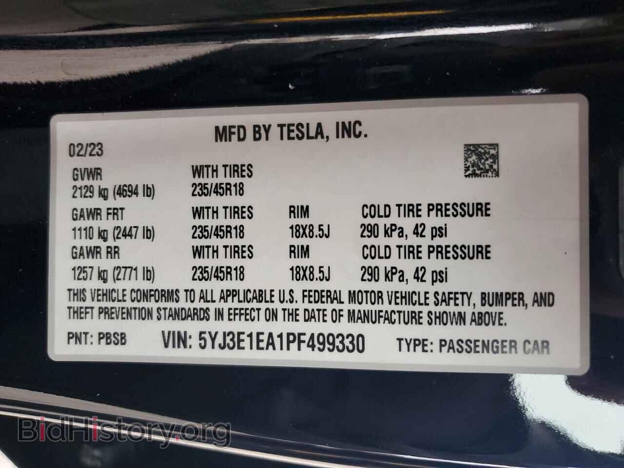 2023 TESLA MODEL 3 - VIN: 5YJ3E1EA1PF499330 - Photo 12