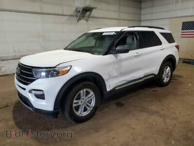 2022 Ford EXPLORER XLT, белый — VIN 1FMSK8DH4NGB74522, Copart