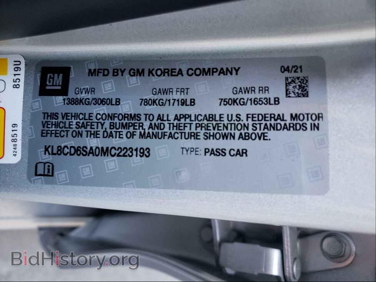 2021 CHEVROLET SPARK - VIN: KL8CD6SA0MC223193 - Фото 10