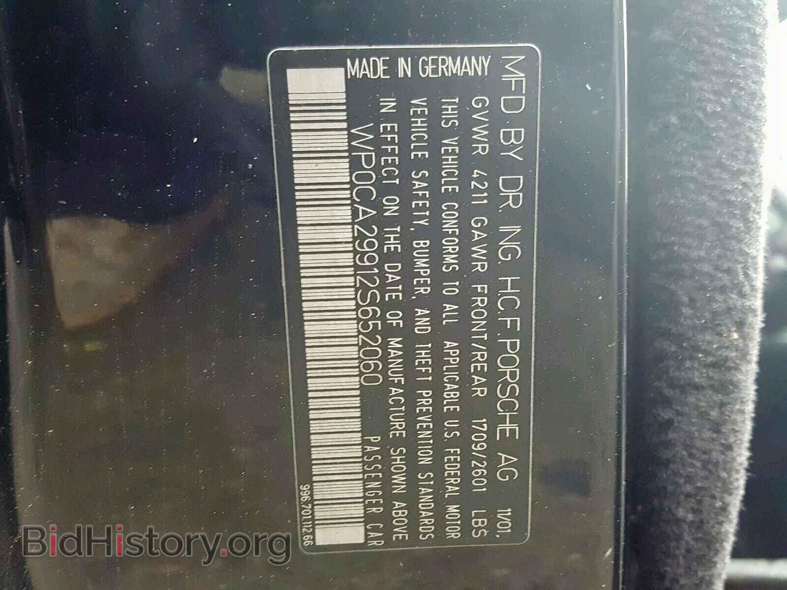 2002 PORSCHE 911 - VIN: WP0CA29912S652060 - Фото 10