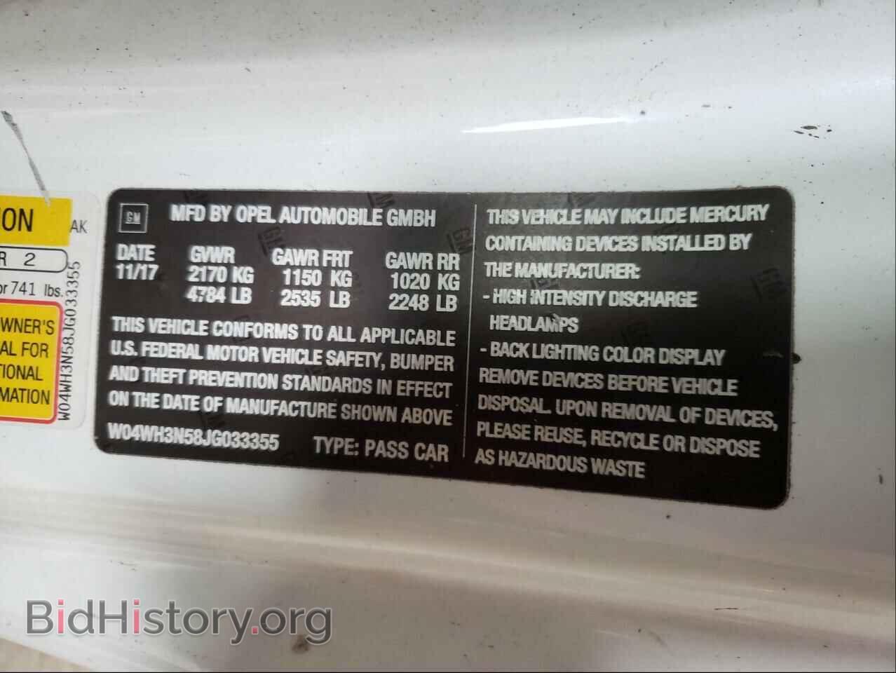 2018 BUICK CASCADA - VIN: W04WH3N58JG033355 - Фото 10