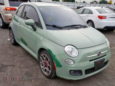2012 Fiat 500 500 Sport, green — VIN 3C3CFFBR4CT272203, Copart