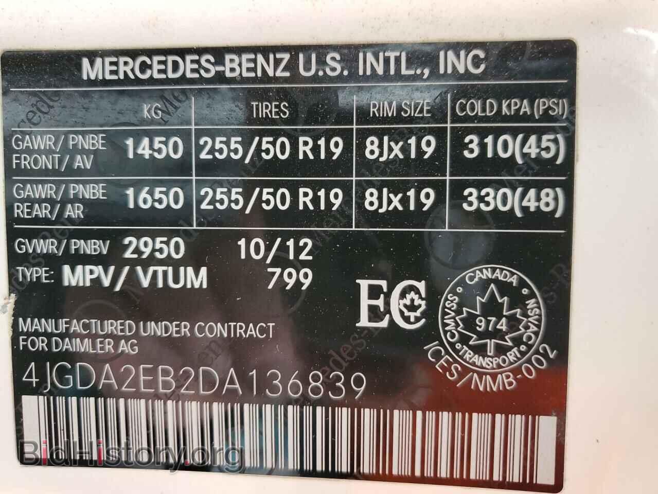 2013 MERCEDES-BENZ M-CLASS - VIN: 4JGDA2EB2DA136839 - Фото 13
