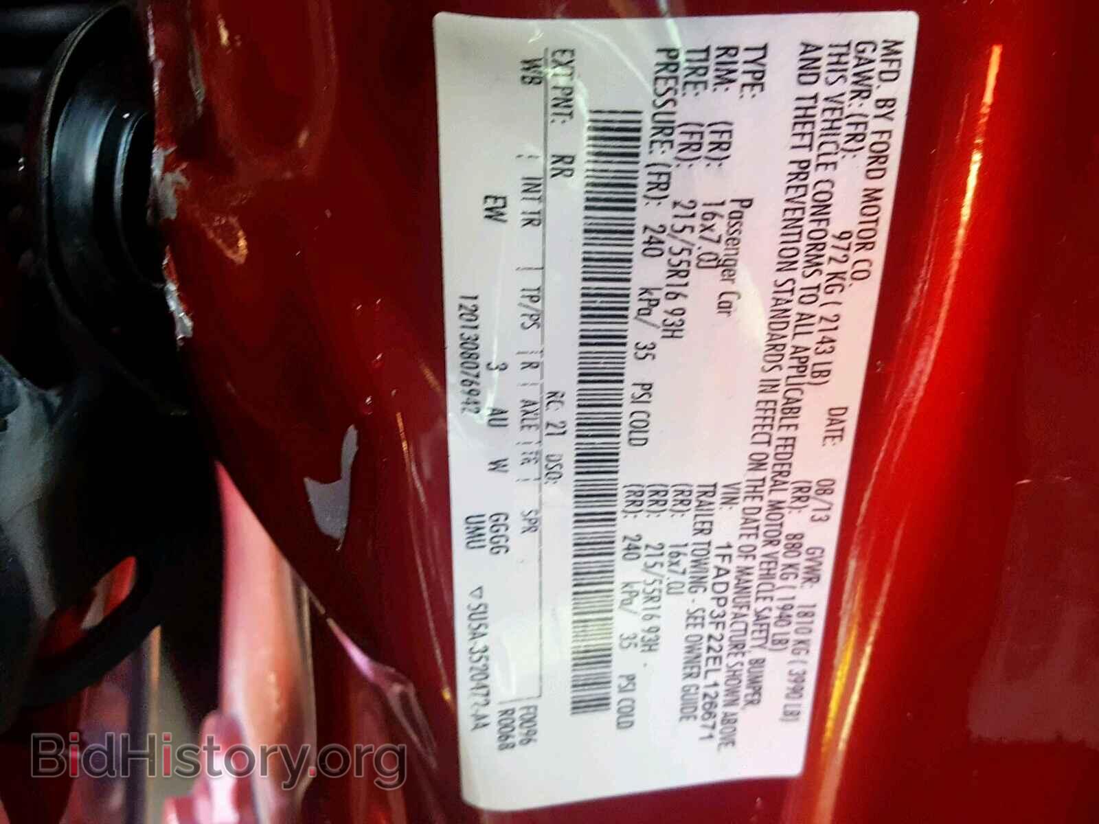 2014 FORD FOCUS SE - VIN: 1FADP3F22EL126671 - Фото 10