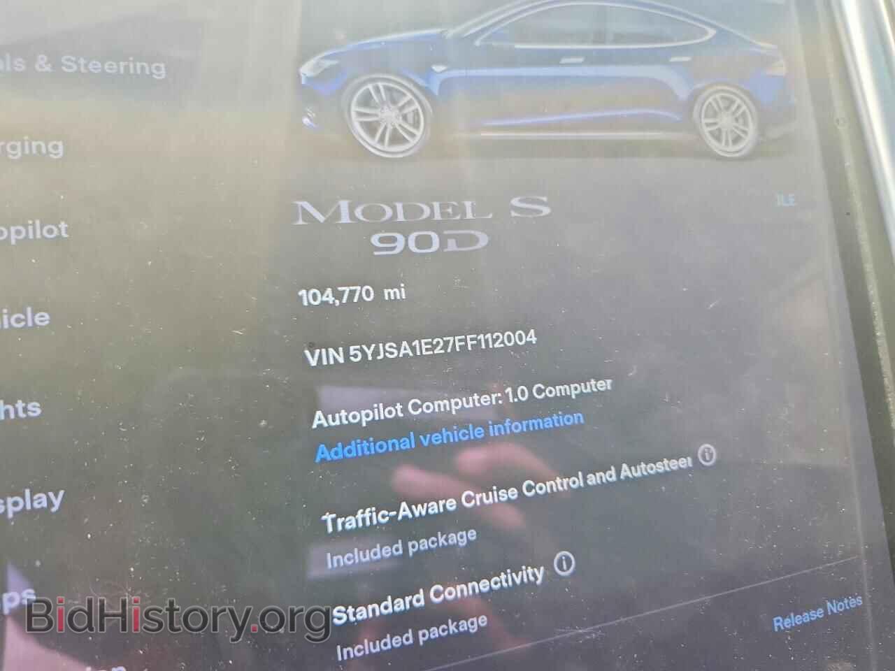 2015 TESLA MODEL S - VIN: 5YJSA1E27FF112004 - Photo 9